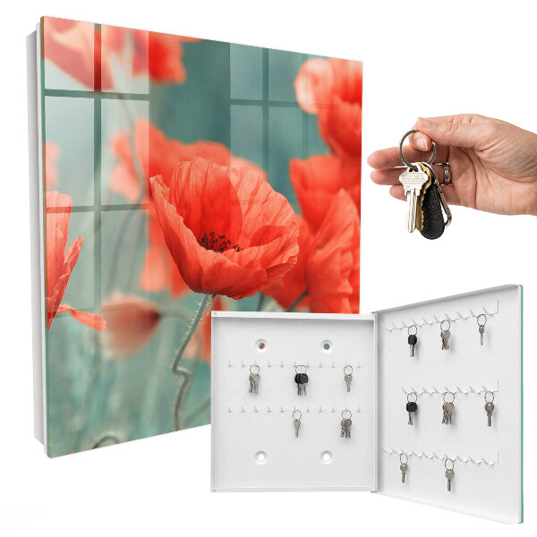 Key box Red poppies