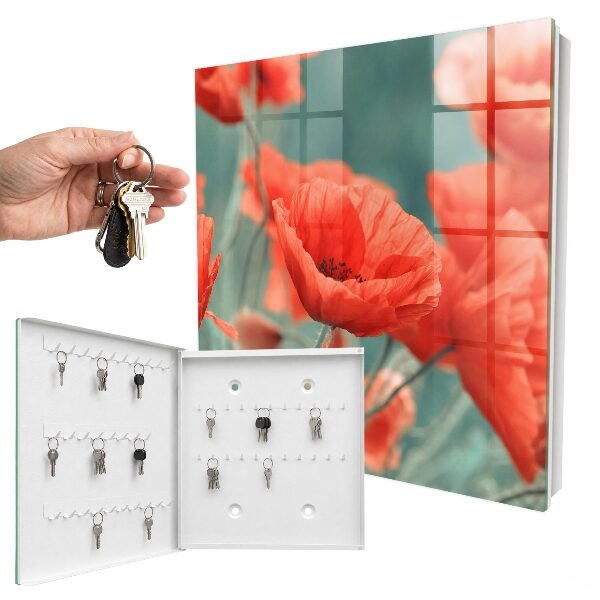 Key box Red poppies