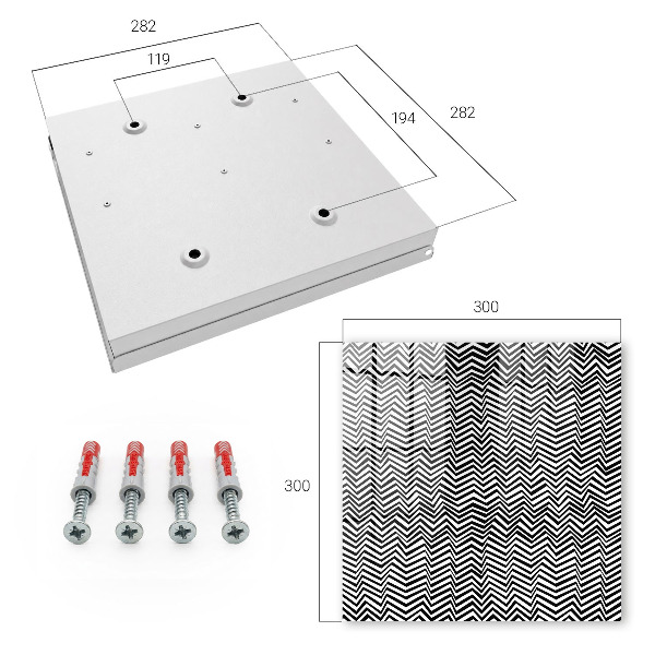 Key cabinet for wall Dynamic zigzags