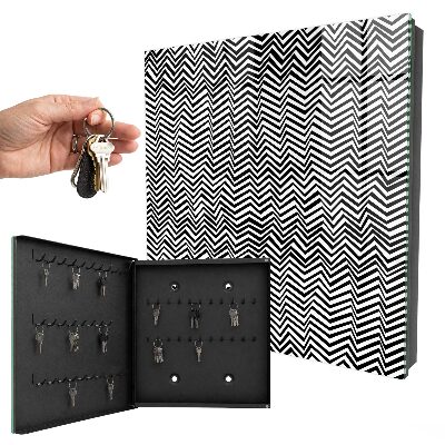 Key cabinet for wall Dynamic zigzags