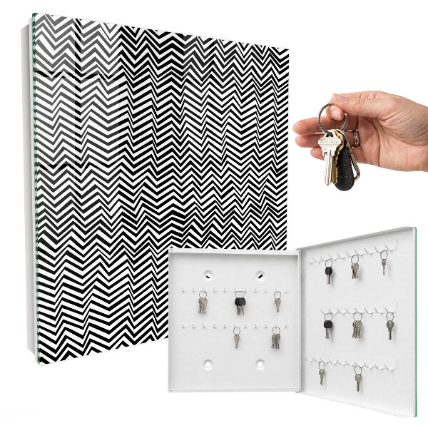 Key cabinet for wall Dynamic zigzags