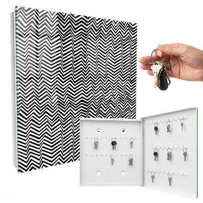 Key cabinet for wall Dynamic zigzags