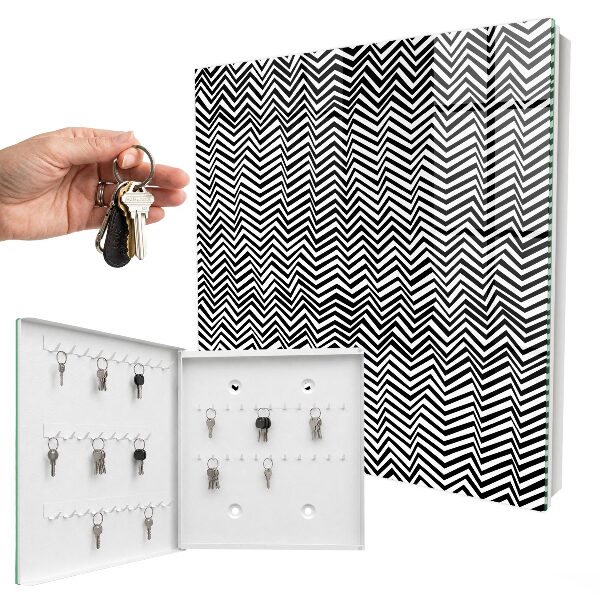 Key cabinet for wall Dynamic zigzags