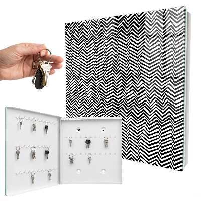 Key cabinet for wall Dynamic zigzags