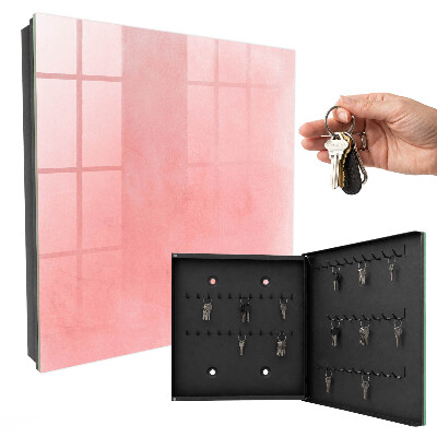 Key cabinet for wall Pink background