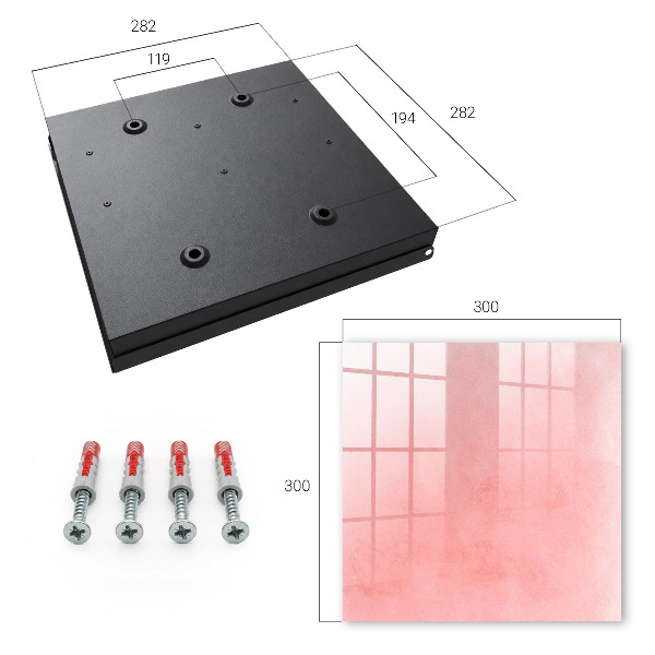 Key cabinet for wall Pink background