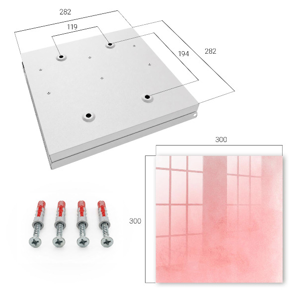 Key cabinet for wall Pink background