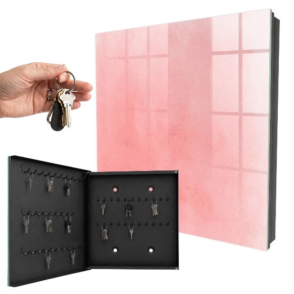 Key cabinet for wall Pink background