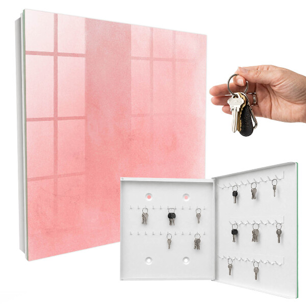 Key cabinet for wall Pink background