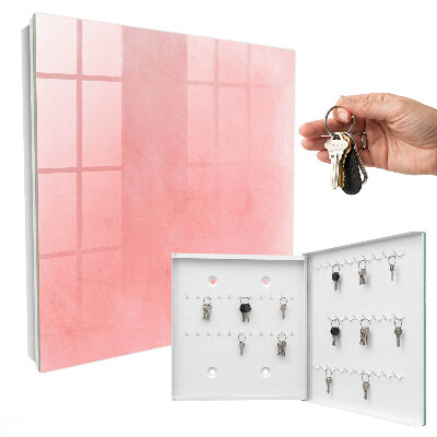 Key cabinet for wall Pink background