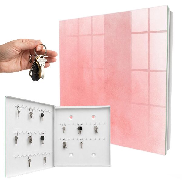 Key cabinet for wall Pink background