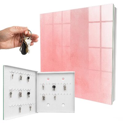 Key cabinet for wall Pink background