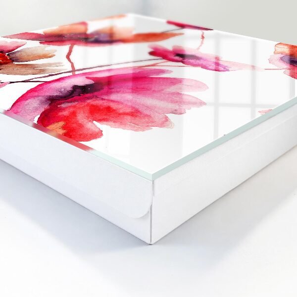 Key storage box Watercolor flowers