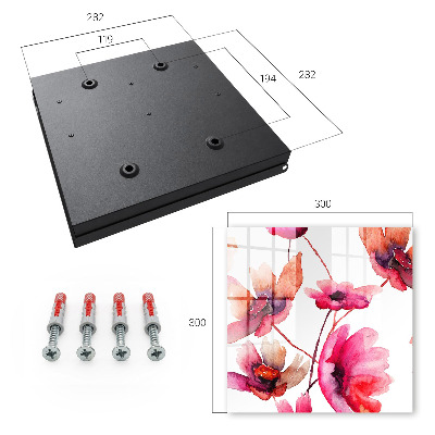 Key storage box Watercolor flowers