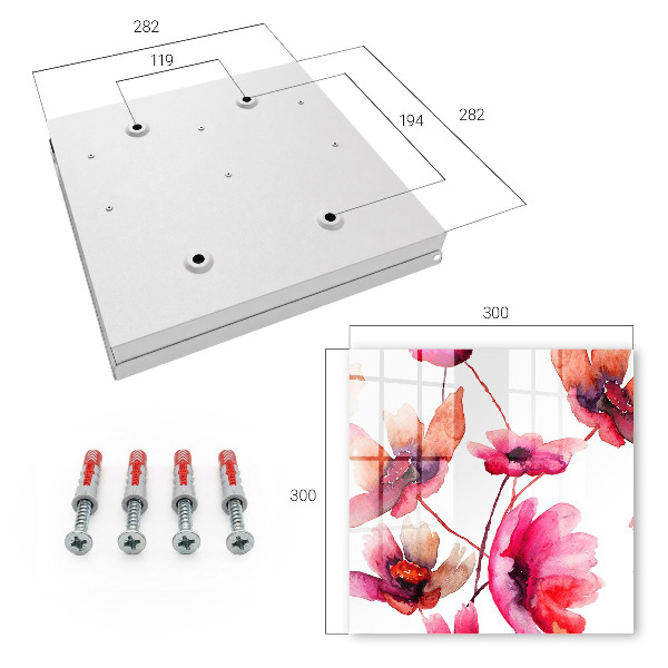 Key storage box Watercolor flowers