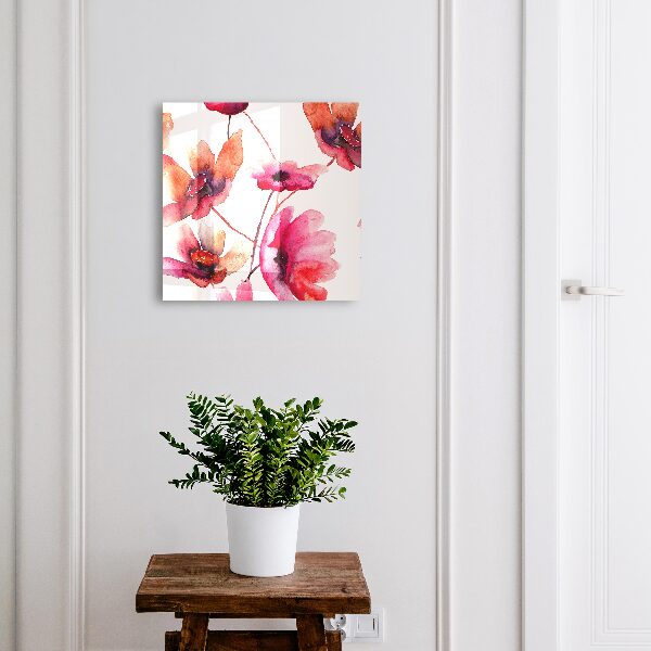 Key storage box Watercolor flowers