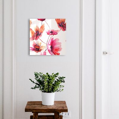 Key storage box Watercolor flowers