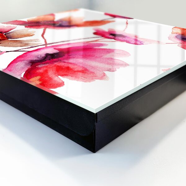 Key storage box Watercolor flowers
