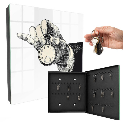 Key cabinet for wall Pocket watch
