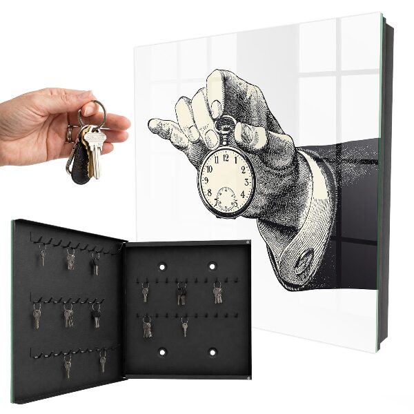 Key cabinet for wall Pocket watch