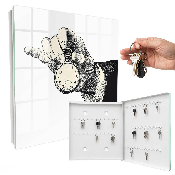 Key cabinet for wall Pocket watch
