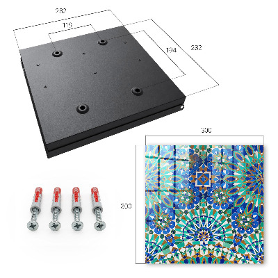 Key storage box Geometric mosaic