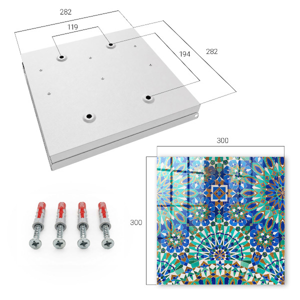 Key storage box Geometric mosaic