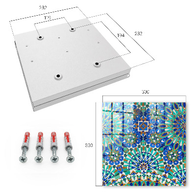 Key storage box Geometric mosaic