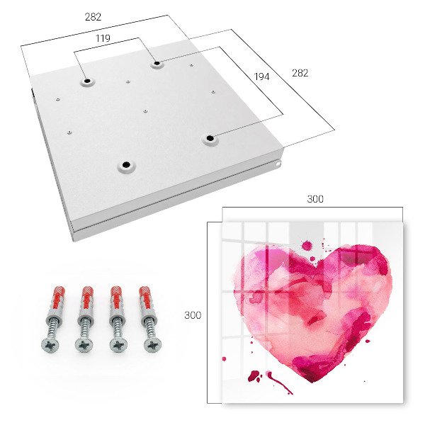 Key cabinet for wall Heart of Love