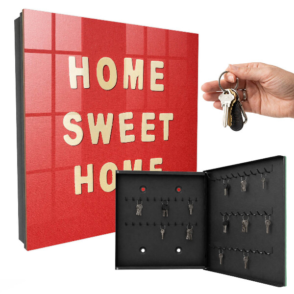 Key cabinet for wall HOME SWEET HOME sign