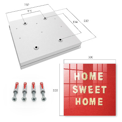 Key cabinet for wall HOME SWEET HOME sign