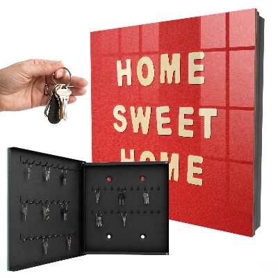 Key cabinet for wall HOME SWEET HOME sign