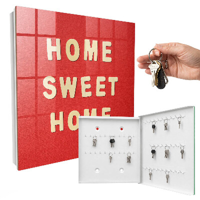 Key cabinet for wall HOME SWEET HOME sign