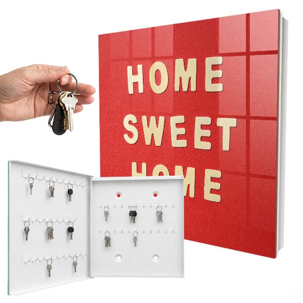 Key cabinet for wall HOME SWEET HOME sign