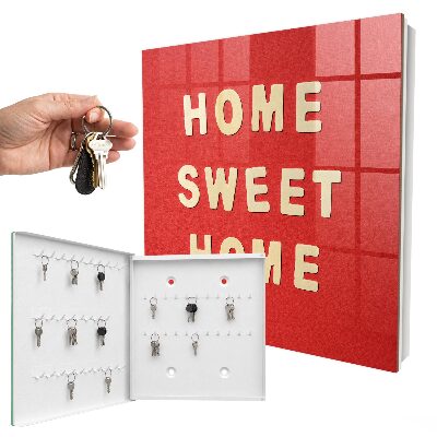 Key cabinet for wall HOME SWEET HOME sign
