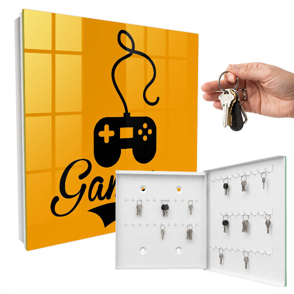 Key storage box Mat and the word PLAYER