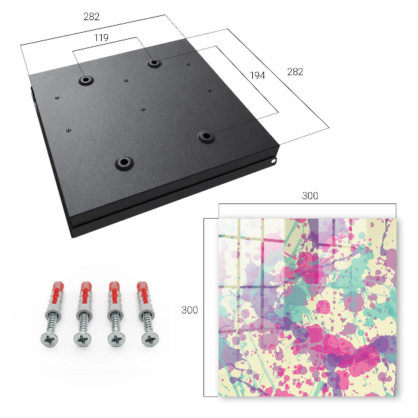 Key cabinet for wall Chaos of colors