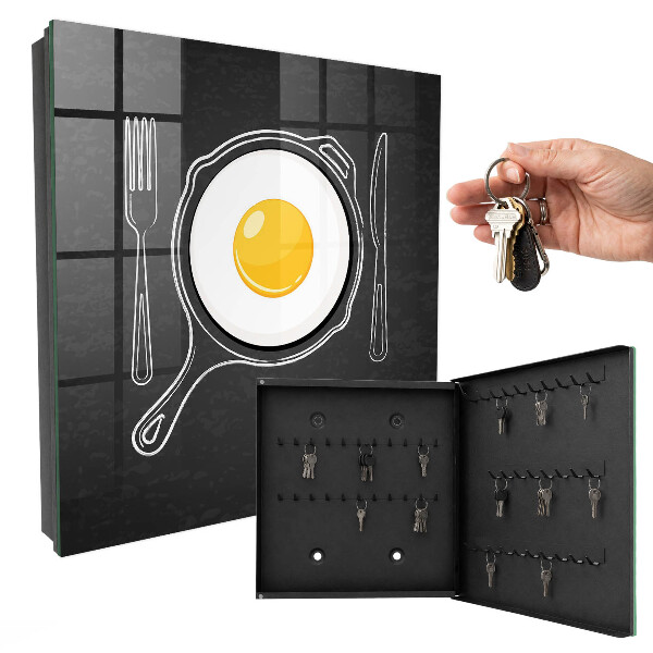 Key cabinet for wall Fried egg