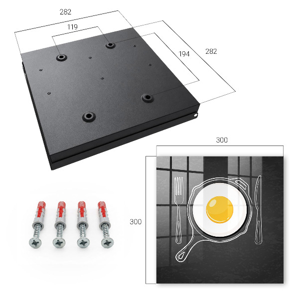 Key cabinet for wall Fried egg