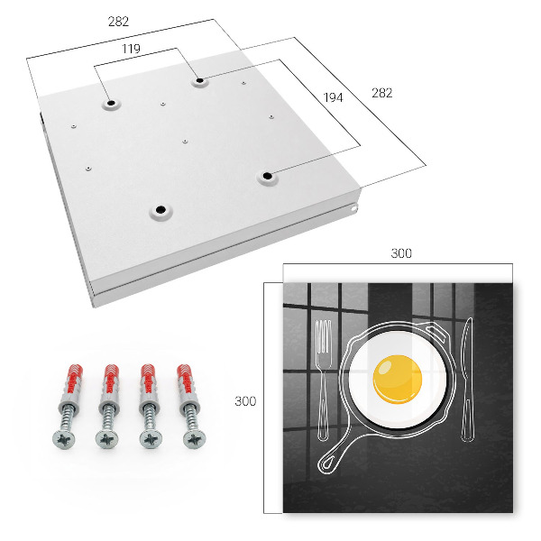 Key cabinet for wall Fried egg