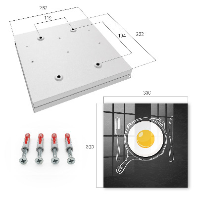Key cabinet for wall Fried egg