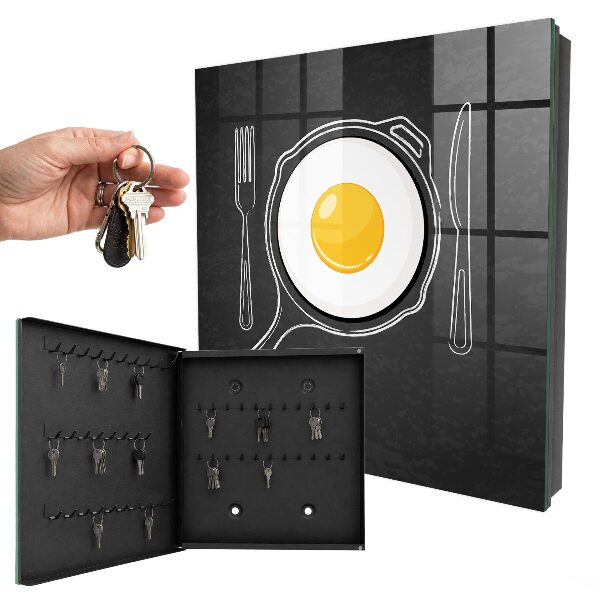 Key cabinet for wall Fried egg