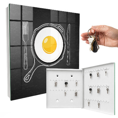 Key cabinet for wall Fried egg