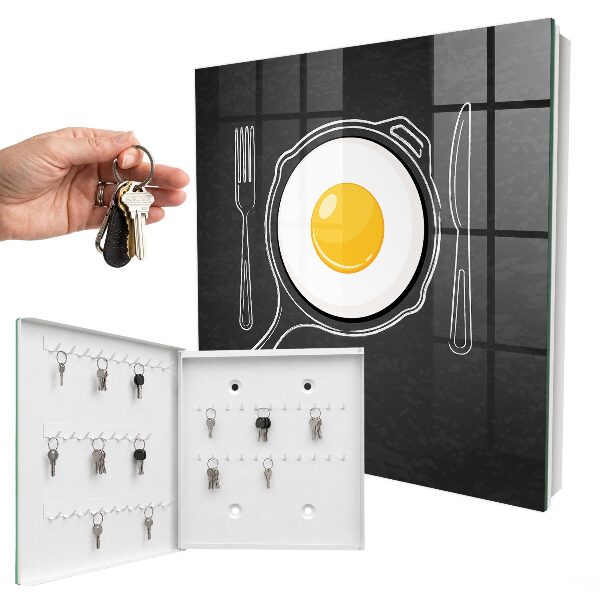 Key cabinet for wall Fried egg