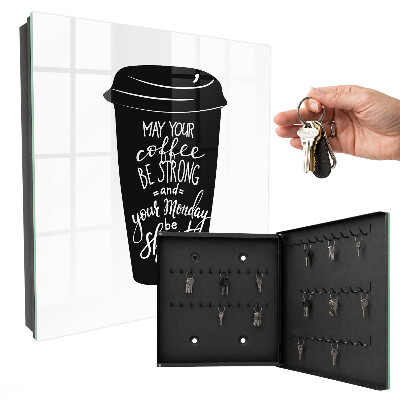 Key storage box Coffee and humor