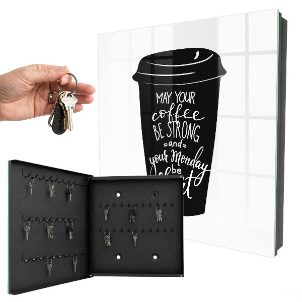 Key storage box Coffee and humor