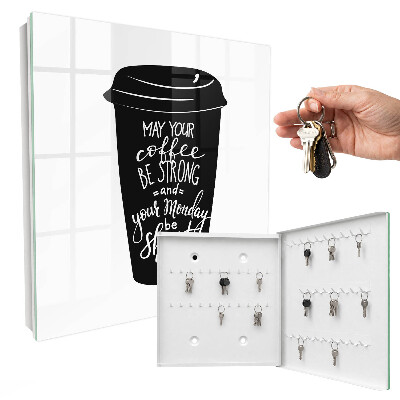 Key storage box Coffee and humor