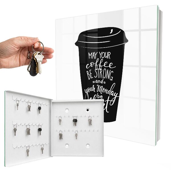 Key storage box Coffee and humor