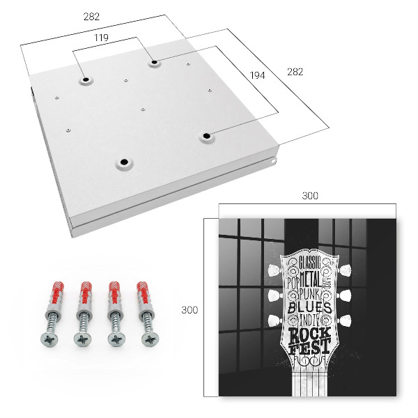 Key cabinet for wall Rock festival