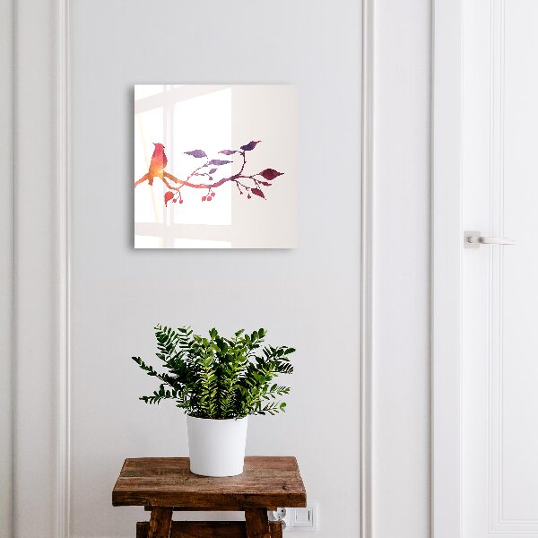 Key storage box A branch with a bird